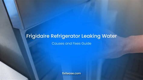 Frigidaire Refrigerator leaking water: Causes + Fixes